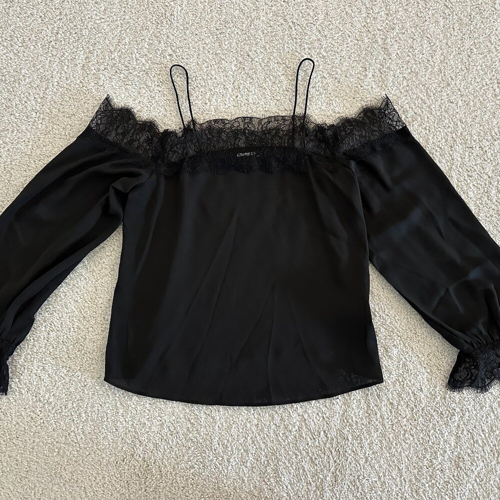 Off the Shoulder Black Top
